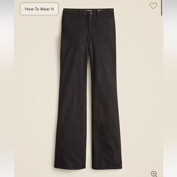 Women's Black Flare Jeans - Picture 3 of 9